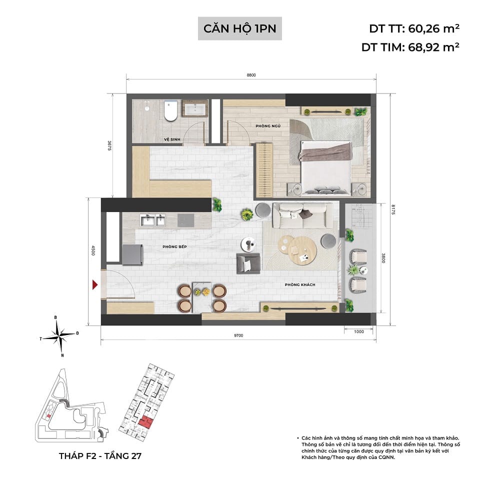 1 ngủ+ Sun Feliza Suites