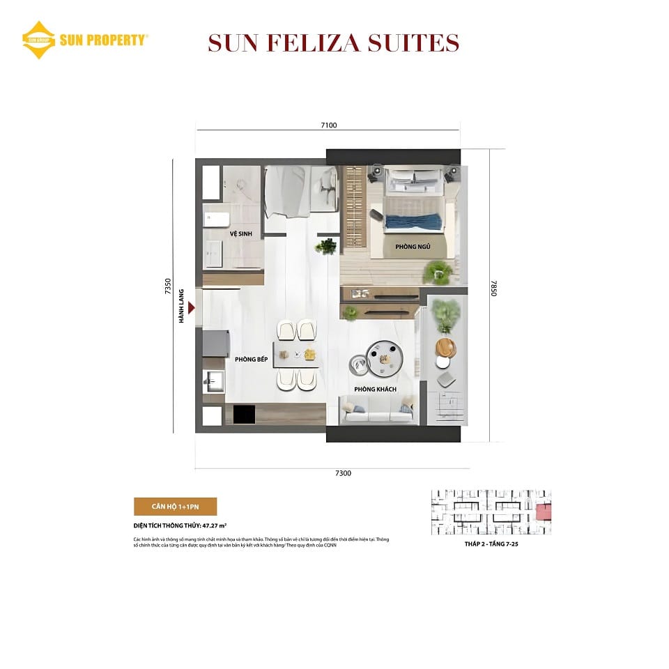 1 ngủ Sun Feliza Suites