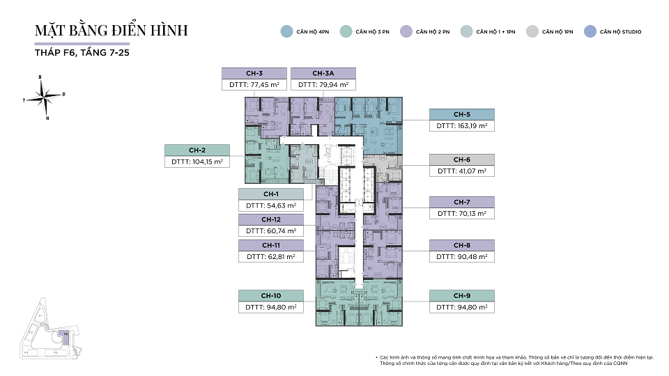 Tháp F6 Sun Fliza Suites T7-T25